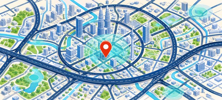 Map illustration of Kuala Lumpur