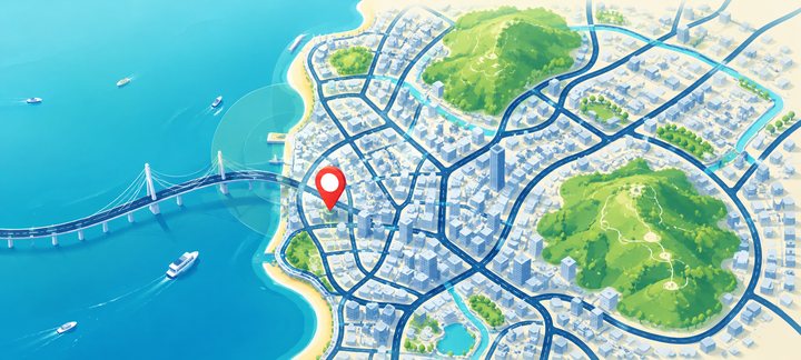 Map illustration of Penang