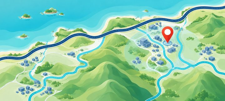 Map illustration of Sabah